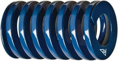 Associated Spring Raymond - 5/8" Hole Diam, 11/32" Rod Diam, 2-1/2" Free Length, Blue Die Spring - 149 Lb Max Deflection, 1.252" Max Deflection, Medium Duty, Chromium Alloy Steel - USA Tool & Supply