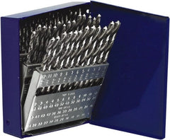 Irwin - 0.04 to 0.228", 118° Point, Bright Finish, High Speed Steel Jobber Length Drill Bit Set - USA Tool & Supply