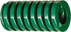 Associated Spring Raymond - 25mm Hole Diam, 12.5mm Rod Diam, 2" Free Length, Green Die Spring - 283 Lb Max Deflection, 1.0827" Max Deflection, Light Duty, Chromium Alloy Steel - USA Tool & Supply