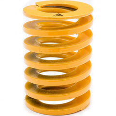 Associated Spring Raymond - 22mm Hole Diam, 11mm Rod Diam, 70mm Free Length, Yellow Die Spring - USA Tool & Supply