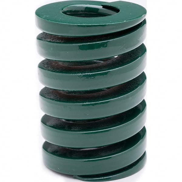 Associated Spring Raymond - 20mm Hole Diam, 10mm Rod Diam, 60mm Free Length, Green Die Spring - USA Tool & Supply
