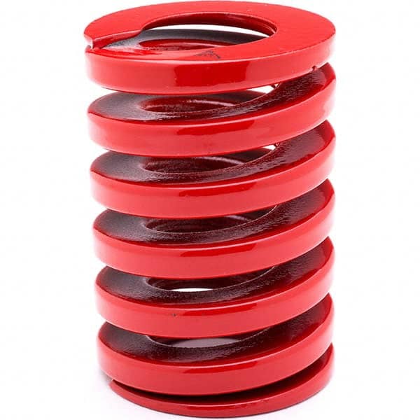 Associated Spring Raymond - 22mm Hole Diam, 11mm Rod Diam, 55mm Free Length, Red Die Spring - USA Tool & Supply