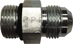 Parker - 2" Tube OD, 37° Steel Flared Tube Straight Thread Connector - 2-1/2 UNF, Flare x SAE-ORB Ends - USA Tool & Supply