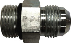 Parker - 1-1/4" Tube OD x 1-5/8" UNF 37° Steel Flared Tube Straight Thread Connector - Exact Industrial Supply