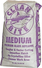 NC Minerals - Medium Grade Angular Crushed Glass - 40 to 80 Grit, 50 Lb Bag - USA Tool & Supply