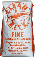 NC Minerals - Fine Grade Angular Crushed Glass - 80 to 100 Grit, 50 Lb Bag - USA Tool & Supply