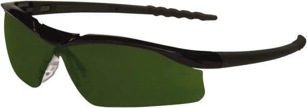 MCR Safety - Green Lenses, Framed Welding Glasses - Scratch Resistant, Size Universal, Wrap Around - USA Tool & Supply