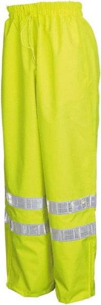 MCR Safety - Size 4XL, High Visibility Lime, Rain Pants - 2 Pockets - USA Tool & Supply
