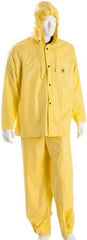 MCR Safety - Size 5XL, Yellow, Rain, Disposable Encapsulated Suit - Detachable Hood, Take Up Snaps Ankle, Take Up Snaps Wrist - USA Tool & Supply
