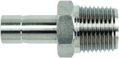 Brennan - 1/2" Tube OD x 1/4 Thread Stainless Steel Compression Tube Male Adapter - USA Tool & Supply