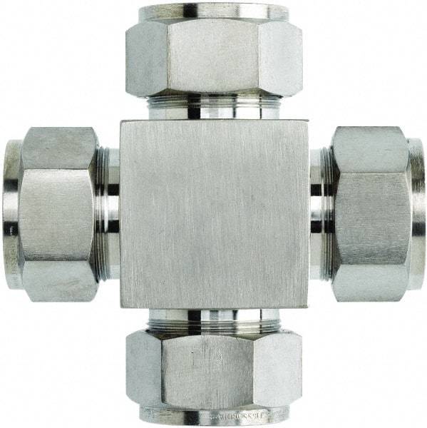 Brennan - 1" OD, Stainless Steel Cross - Tube OD Ends - USA Tool & Supply