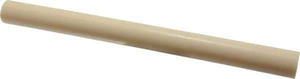 Made in USA - 1' Long, 1" Diam, ABS Plastic Rod - Beige - USA Tool & Supply