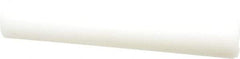 Value Collection - 1' Long, 2" Diam, Polyethylene (HDPE) Plastic Rod - White - USA Tool & Supply