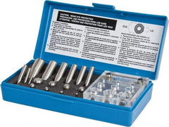 Precision Brand - 1/8 to 3/4 Inch Diameter Shim Punch and Die Set - 1/8, 3/16, 1/4, 5/16, 3/8, 7/16, 1/2, 5/8 and 3/4 Inch Diameter, 9 Piece - USA Tool & Supply