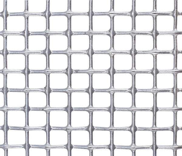 Value Collection - 26 Gage, 0.018 Inch Wire Diameter, 14 x 14 Mesh per Linear Inch, Steel, Wire Cloth - 0.053 Inch Opening Width, 12 Inch Wide x 12 Inch Stock Length, Galvanized after Weave - USA Tool & Supply