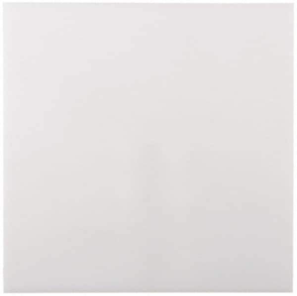 Made in USA - 1/2" Thick x 24" Wide x 4' Long, Polyethylene (UHMW) Sheet - White, ±0.10% Tolerance - USA Tool & Supply