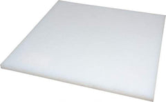 Made in USA - 3/8" Thick x 12" Wide x 1' Long, Polyethylene (UHMW) Sheet - White, ±0.20% Tolerance - USA Tool & Supply