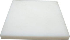 Made in USA - 1" Thick x 12" Wide x 1' Long, Polyethylene (UHMW) Sheet - White, ±0.10% Tolerance - USA Tool & Supply