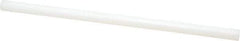 Made in USA - 4' Long, 3-1/2" Diam, Polyethylene (UHMW) Plastic Rod - White - USA Tool & Supply
