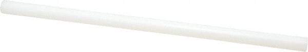 Made in USA - 2' Long, 4-1/2" Diam, Polyethylene (UHMW) Plastic Rod - White - USA Tool & Supply