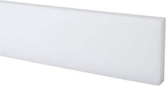 Made in USA - 5 Ft. Long x 3 Inch Wide x 3/4 Inch High, UHMW Polyethylene, Rectangular Plastic Bar - White, +/- 0.10 Tolerance - USA Tool & Supply