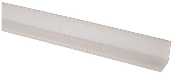 Made in USA - 1/4 Inch Thick, Polyethylene (UHMW), Strip Angle Wear Strip - 1-1/2 Inch Wide - USA Tool & Supply