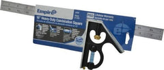 Empire Level - 2 Piece, 16" Combination Square Set - 1/64 & 1/32" (English) Graduation, Stainless Steel Blade, - USA Tool & Supply