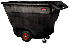 Rubbermaid - 850 Lb Load Capacity, 1/2 Cu Yd, Structural Foam Tilt Truck - 26-7/8" Wide x 57-3/8" Long x 33-7/8" High, Black - USA Tool & Supply