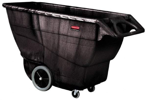 Rubbermaid - 2,100 Lb Load Capacity, 1 Cu Yd, Structural Foam Tilt Truck - 33-1/2" Wide x 70-3/4" Long x 42-1/4" High, Black - USA Tool & Supply