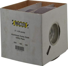 Tru-Maxx - 25 Yards x 2" 3 Piece Roll Kit - 120, 180 & 240 Grit, & Fine & Very Fine Grades - USA Tool & Supply