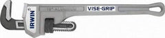 Irwin - 18" Aluminum Straight Pipe Wrench - 2-1/2" Pipe Capacity - USA Tool & Supply