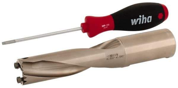 Sumitomo - 26.81 to 27.8mm Diam, 3xD, 3.701" Max Depth, 1-1/4" Shank Diam, 4.517" Flute, 6.89" OAL, Replaceable Tip Drill - Series SMD - USA Tool & Supply