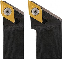 Seco - SDJC, Left Hand Cut, 93° Lead Angle, 32mm Shank Height x 25mm Shank Width, Neutral Rake Indexable Turning Toolholder - 170mm OAL, DCMT 1504.. Insert Compatibility, Series Screw Lock - USA Tool & Supply