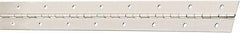 National Mfg. - 30" Long x 1-1/2" Wide, Steel Satin Nickel Coating Continuous Hinge - 0.042" Thick with Holes - USA Tool & Supply