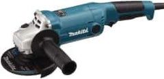 Makita - 5" Wheel Diam, 11,000 RPM, Corded Angle & Disc Grinder - 5/8-11 Spindle, 120 Volts, 10.5 Amps - USA Tool & Supply