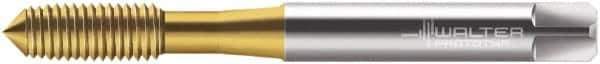 Walter-Prototyp - #6-32 UNC 2B Modified Bottoming Thread Forming Tap - Cobalt, TiN Finish, 2" OAL, 13mm Thread Length, Right Hand Thread, Series AP2261705 - USA Tool & Supply