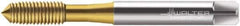 Walter-Prototyp - #6-32 UNC 2B Modified Bottoming Thread Forming Tap - Cobalt, TiN Finish, 2" OAL, 13mm Thread Length, Right Hand Thread, Series AP2261705 - USA Tool & Supply
