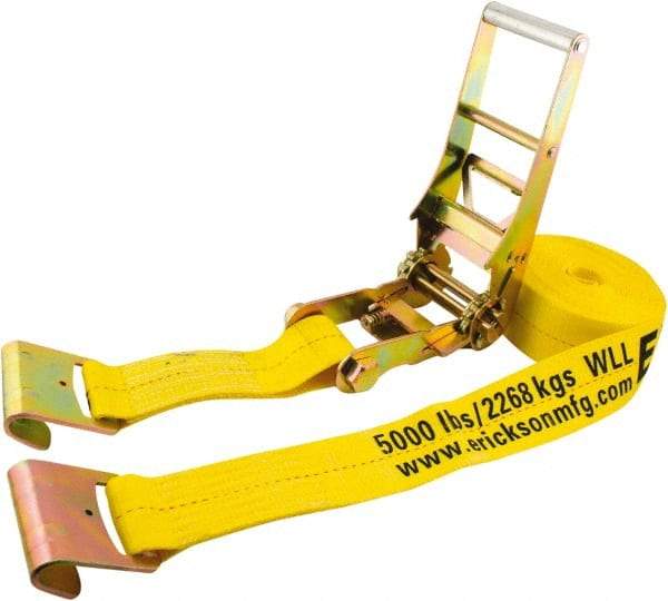 Erickson Manufacturing - 30' Long x 3" Wide, 15,000 Lb Basket Capacity, Polyester & Steel Web Sling - Yellow - USA Tool & Supply