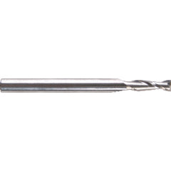 ‎.085 Dia. × 1-1/2 Overall Length 2-Flute Square End Solid Carbide SE End Mill-Round Shank-Center Cut-Uncoated - Exact Industrial Supply