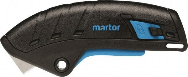 Martor USA - Retractable Utility Knife - Black & Blue Handle - USA Tool & Supply