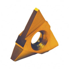 Tool-Flo - TNMA44 API Buttress Grade GP50D Edge Threading Insert - AlTiN Finish, 1/2" Inscribed Circle, Neutral Cut - USA Tool & Supply