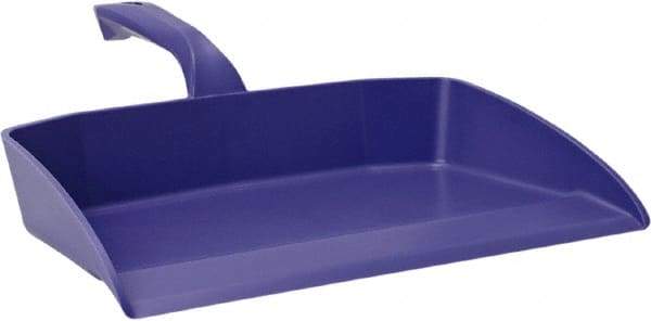 Vikan - 12-1/2" Wide Handheld Dustpan - Plastic Body, 4-1/2" Handle, Purple - USA Tool & Supply