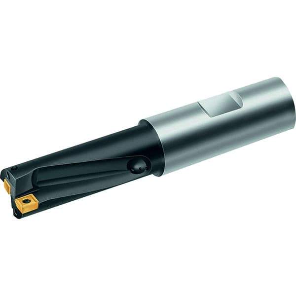 Walter - 25mm Max Drill Depth, 2xD, 12.7mm Diam, Indexable Insert Drill - 1 Insert, Straight Shank - USA Tool & Supply