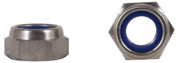 Value Collection - 5/8-11 UNC 18-8 Heavy Hex Lock Nut with Nylon Insert - 1-1/16" Width Across Flats, 39/64" High, Uncoated - USA Tool & Supply