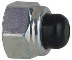 Value Collection - 5/16-18" UNC, 1/2" Width Across Flats, Uncoated, Stainless Steel Acorn Nut - 1/2" Overall Height, Nylon Insert Type, Grade 18-8 - USA Tool & Supply