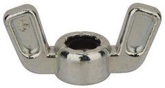 Value Collection - 5/16-24 UNF, Zinc Plated, Zinc Alloy Nylon-Insert Locking Wing Nut - Grade 2, 1-1/2" Wing Span, 0.718" Wing Span - USA Tool & Supply