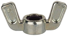 Value Collection - 5/16-18 UNC, Zinc Plated, Zinc Alloy Nylon-Insert Locking Wing Nut - Grade 2, 1-1/2" Wing Span, 0.718" Wing Span - USA Tool & Supply