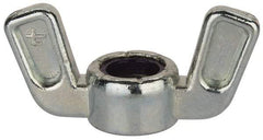 Value Collection - 3/8-16 UNC, Zinc Plated, Zinc Alloy Nylon-Insert Locking Wing Nut - Grade 2, 1-1/2" Wing Span, 0.718" Wing Span - USA Tool & Supply