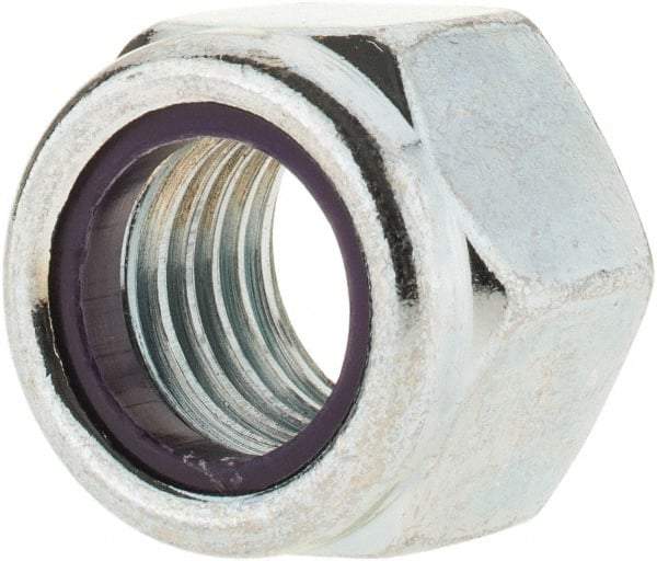 Value Collection - 3/4-10 UNC Grade B Hex Lock Nut with Nylon Insert - 1-1/16" Width Across Flats, 7/8" High, Zinc-Plated Finish - USA Tool & Supply