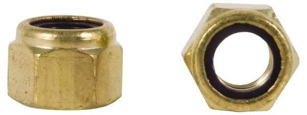 Value Collection - 5/16-18 UNC Hex Lock Nut with Nylon Insert - 1/2" Width Across Flats, 11/32" High, Uncoated - USA Tool & Supply